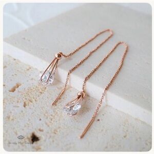 Elegant Rose Gold Drop Earrings